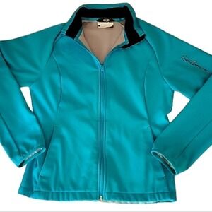 Salomon Women's Clima Pro 10000 Jacket Teal Blue Full Zip Size L